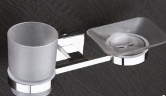 DECOWELL BLOOM  SOAP DISH WITH TOOTHBRUSH  HOLDER