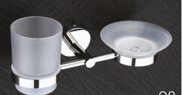 DECOWELL RIM SOAP DISH WITH TOOTHBRUSH HOLDER