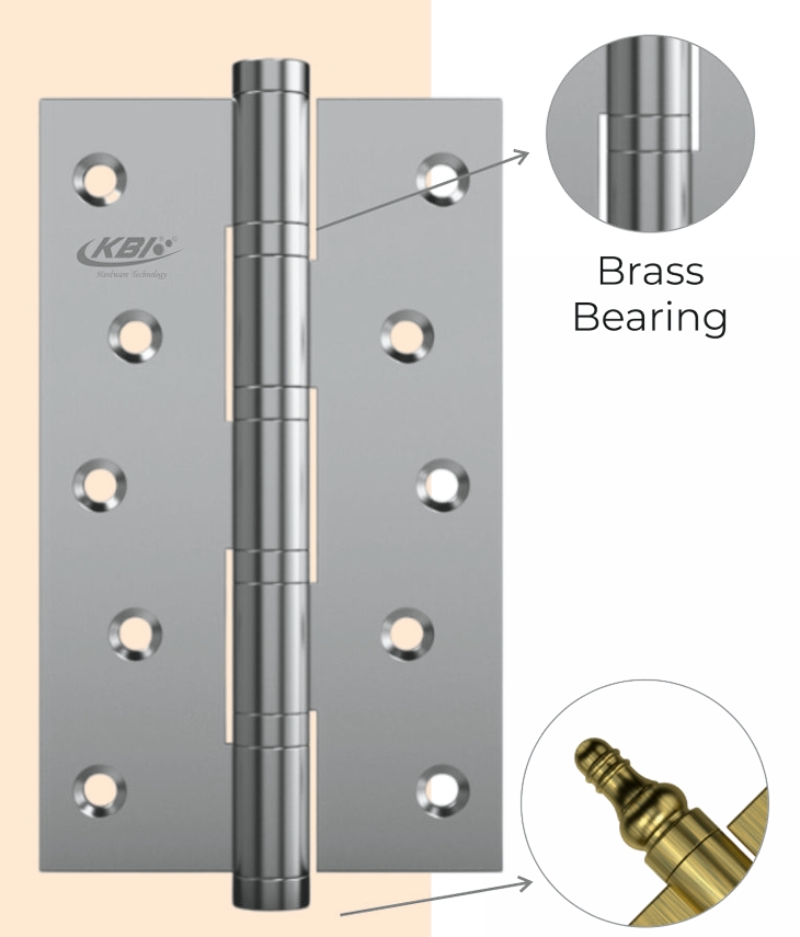 KBI BRASS BEARING SMOOTH HINGESH