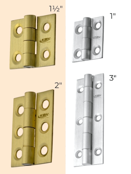 KBI BUTT SMOOTH HINGES PINLOCK