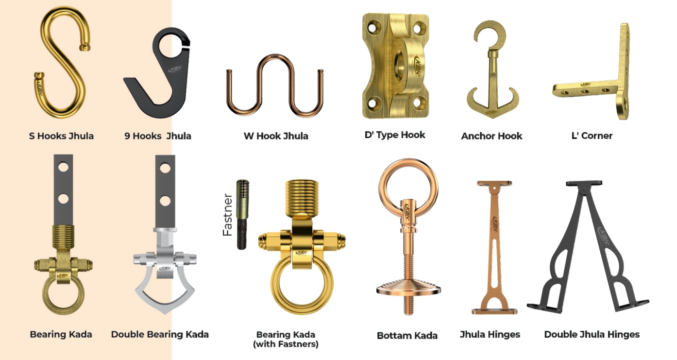 KBI BRASS JHULA ACCESSORIES